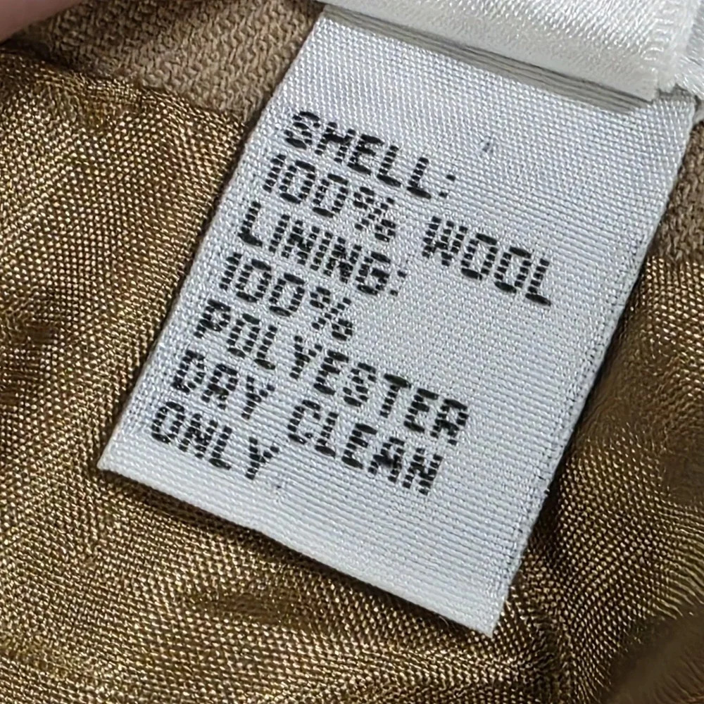 Vintage Talbots Tan 100% Wool Women's Petites‎ Size 8 USA Button Wrap Skirt